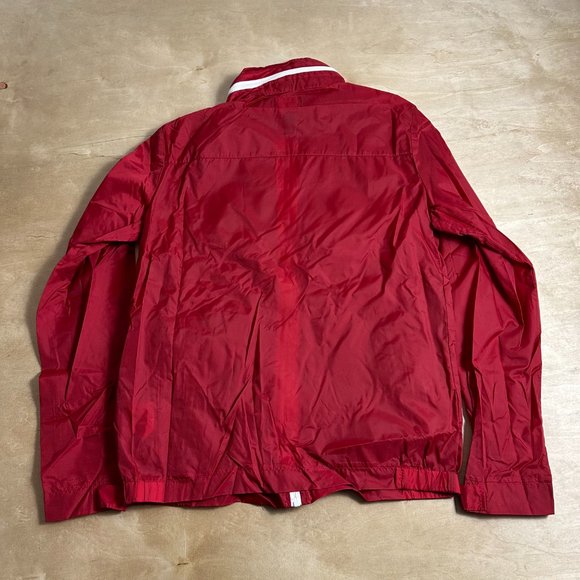 Forever 21 Men’s Small Full Zip Jacket Long Sleeve Red Hoodie Windbreaker - Picture 3 of 3